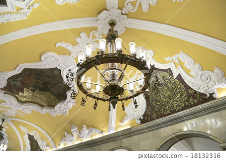 Metro station Komsomolskaya in Moscow, Russia. Metro station Komsomolskaya in Moscow, Russia. 18132316