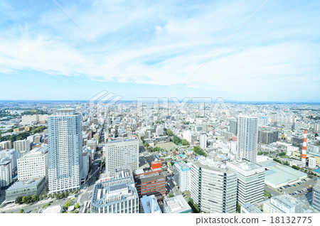 札幌的城鎮景觀(北側) 札幌的城鎮景觀(北側) 18132775