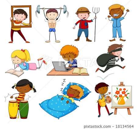 People doing different activities People doing different activities 18134564
