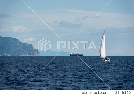 genoa town cityscape panorama from the sea genoa town cityscape panorama from the sea 18136340