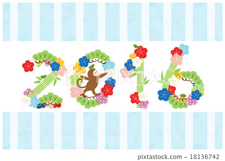 New year's card template & New Year's material New year's card template & New Year's material 18136742