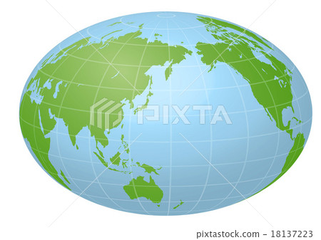 Oval world map illustration 18137223