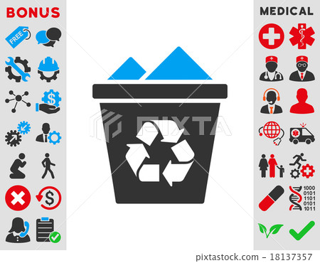 Full Recycle Bin Icon Full Recycle Bin Icon 18137357