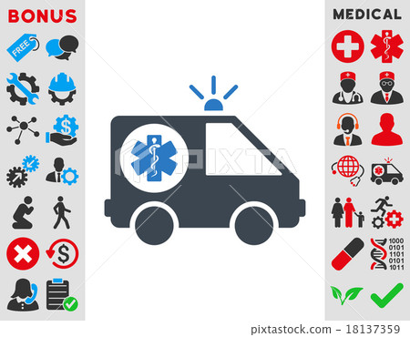Ambulance Car Icon 18137359