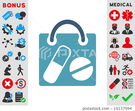 Drugs Shopping Bag Icon Drugs Shopping Bag Icon 18137994
