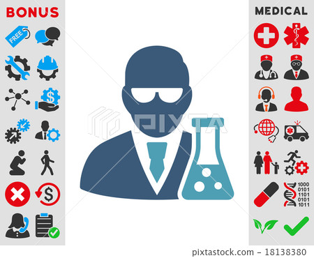 Scientist With Flask Icon Scientist With Flask Icon 18138380