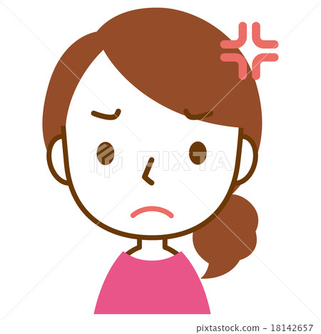 憤怒標記女性表情姿勢 18142657