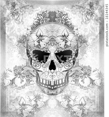 Day of The Dead, Skull with floral ornament Day of The Dead, Skull with floral ornament 18144345