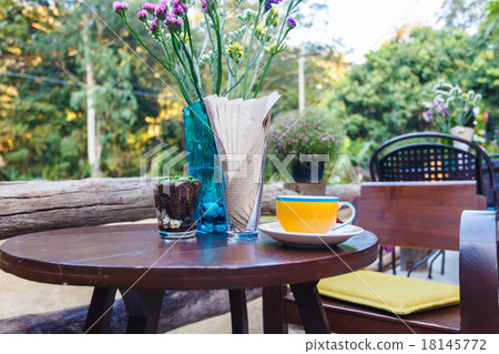 Coffee cup on table in cafe Coffee cup on table in cafe 18145772