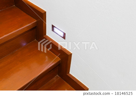 Interior wooden staircase of new house Interior wooden staircase of new house 18146525