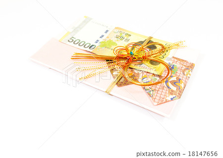 Korea money wit Gift envelope on white background Korea money wit Gift envelope on white background 18147656