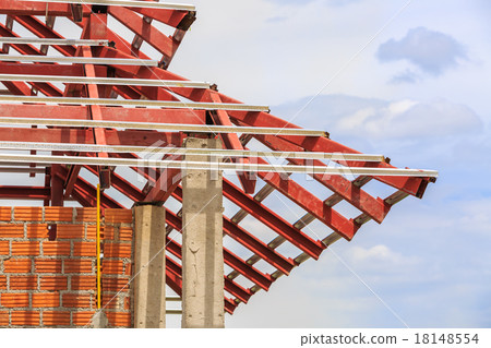 Roof steel architecture under construction 18148554