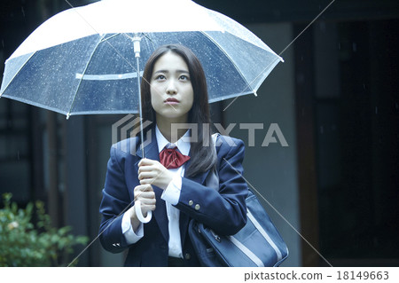 School girls with umbrella 18149663