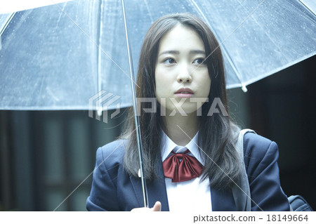School girls with umbrella 18149664