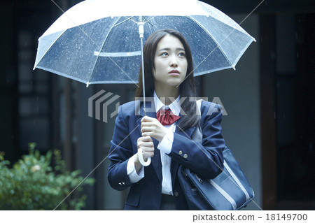 School girls with umbrella 18149700