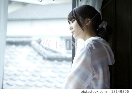 A woman in her room A woman in her room 18149806