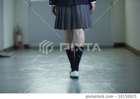 School girls in the corridor of the school School girls in the corridor of the school 18150025