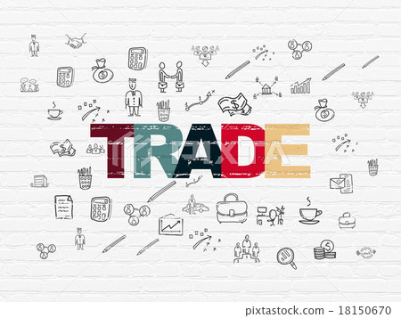 Business concept: Trade on wall background 18150670