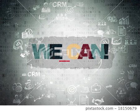 Finance concept: We can! on Digital Paper 18150679