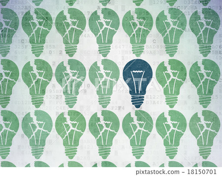 Business concept: light bulb icon on Digital Paper - Stock Illustration ...