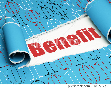 Business concept: red text Benefit under the piece Business concept: red text Benefit under the piece 18151245