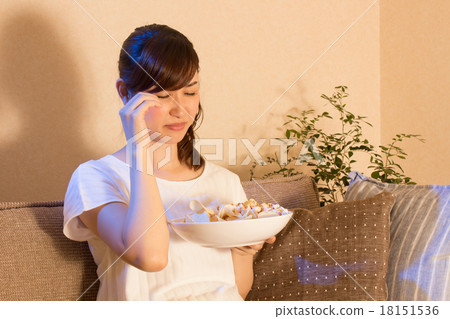 Female watching a movie Female watching a movie 18151536