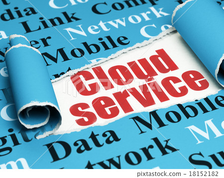 Cloud technology concept: red text Cloud Service 18152182