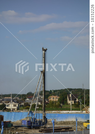 Construction site pile driving machine 18152226