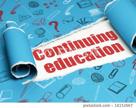 Studying concept: red text Continuing Education 18152667