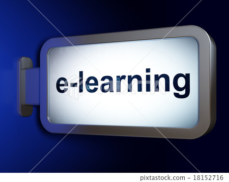 Learning concept: E-learning on billboard 18152716