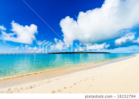 沖繩，大海，沙灘，風景 18152794