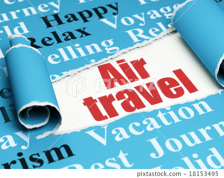 Travel concept: red text Air Travel under the Travel concept: red text Air Travel under the 18153495