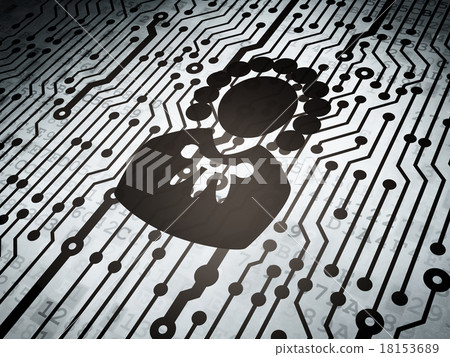 Law concept: circuit board with Judge 18153689