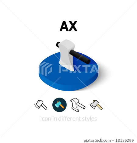 Ax icon in different style 18156299
