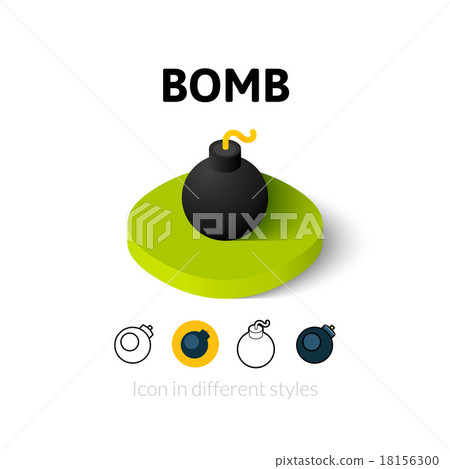 Bomb icon in different style 18156300
