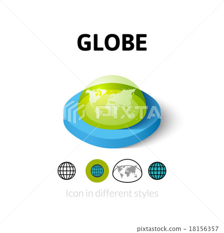 Globe icon in different style 18156357
