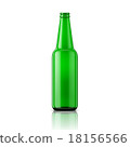 Green beer bottle without cap. 18156566