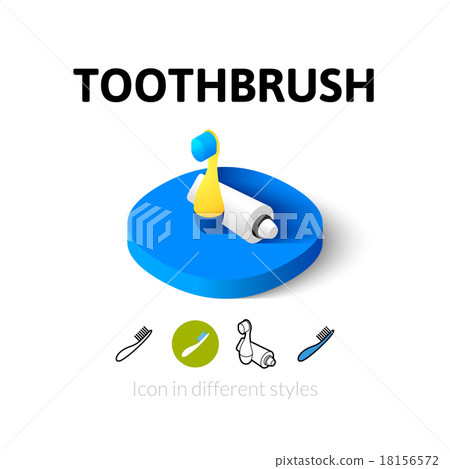 Toothbrush icon in different style Toothbrush icon in different style 18156572