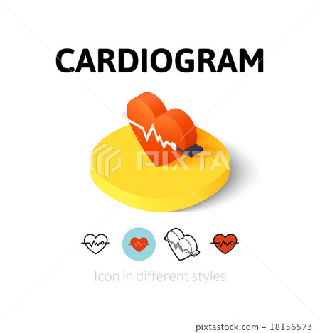 Cardiogram icon in different style Cardiogram icon in different style 18156573