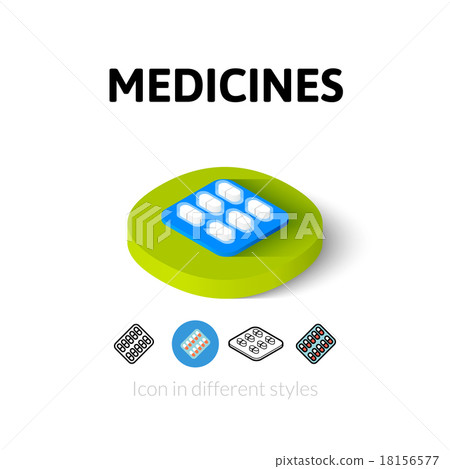Medicines icon in different style Medicines icon in different style 18156577