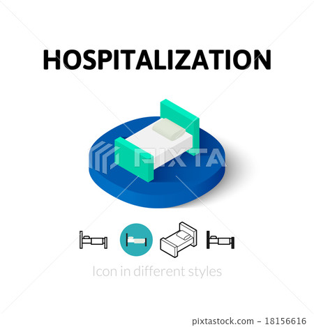 Hospitalization icon in different style 18156616