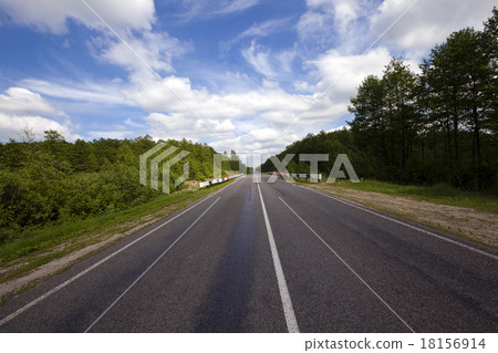 the asphalted road  18156914