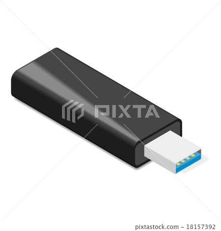 Usb flash card isometric icon Usb flash card isometric icon 18157392