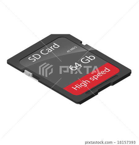 Flash card isometric icon Flash card isometric icon 18157393
