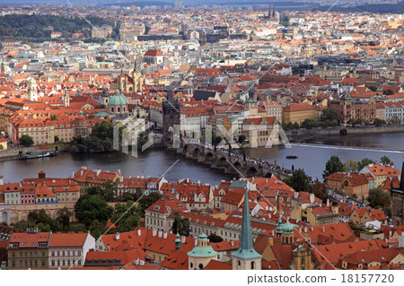 Panorama of Prague Old Town and Vltava river Panorama of Prague Old Town and Vltava river 18157720