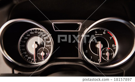 Luxury car interior details. 18157897
