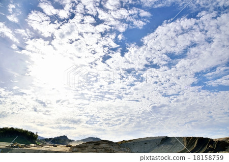 Clouds in the autumn sky and construction site 18158759
