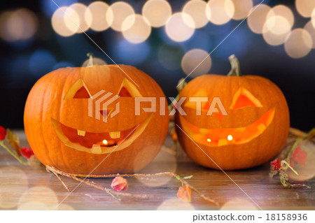 close up of pumpkins on table close up of pumpkins on table 18158936