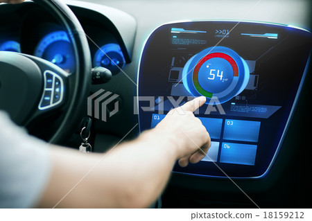 hand setting volume on car audio stereo system 18159212