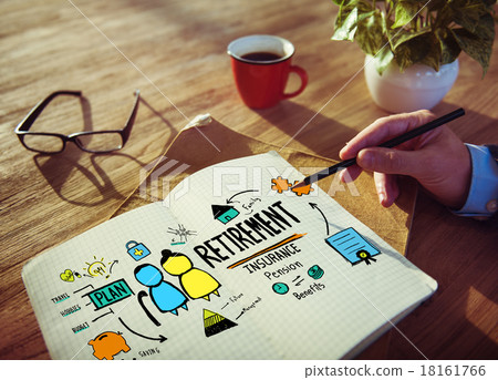 Businessman Retirement Qualification Sketch Working Concept 18161766